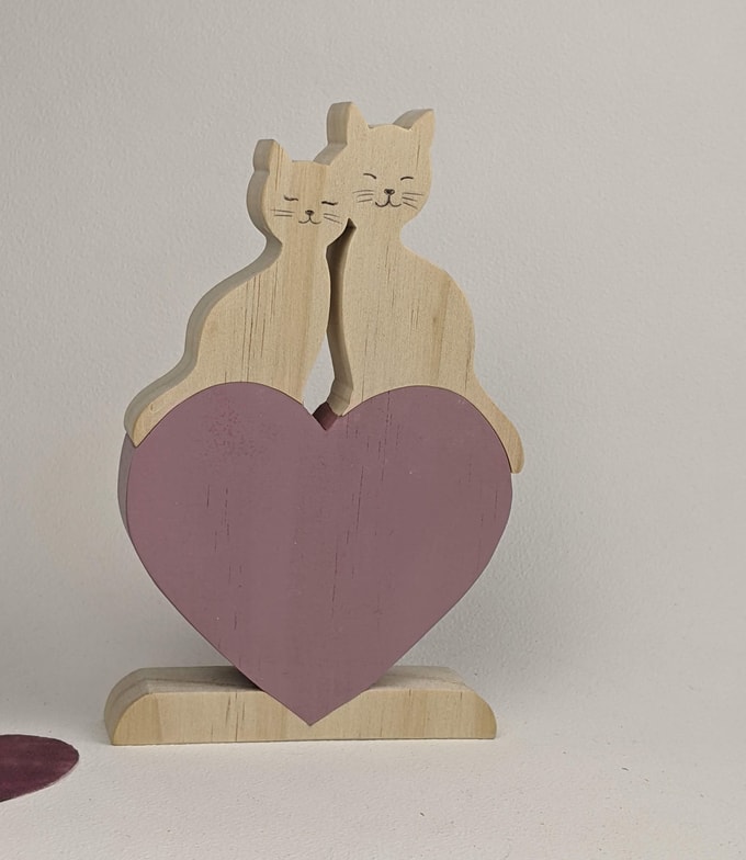 2 chats sur un coeur